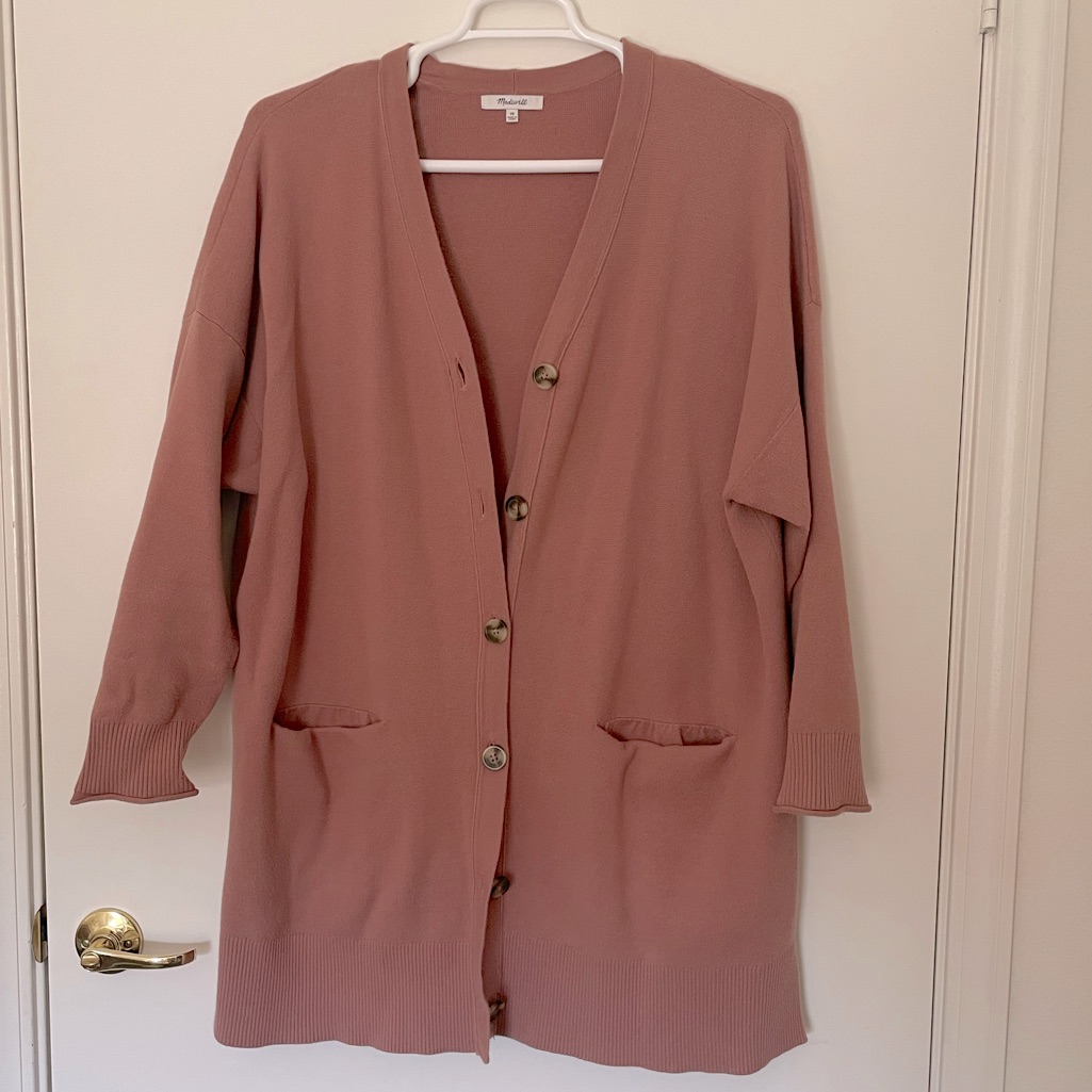 Madewell Dusty Rose Cardigan Sweater